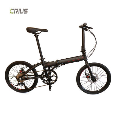 Crius 20インチ マスターD ミニ 折りたたむバイク 9 スピード メタリック 黒 アルミ合金