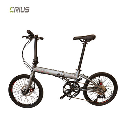 Crius 20インチ マスターD ミニ 折りたたむバイク 9 スピード メタリック 黒 アルミ合金