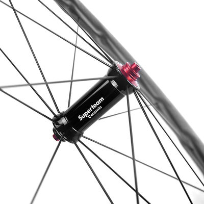 道路自転車 700c カーボンファイバーホイールセット 50mm クリンチャー カーボンホイール 自転車ホイールセット