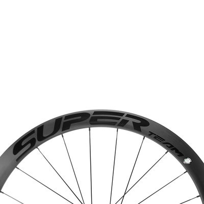 スーパーチーム チューブレス 25mm チュービュラー 自転車輪 道路自転車用 炭素繊維のホイールセット