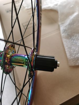 道路自転車 20 インチ アルミ合金ホイールセット 8/9/10/11 スピード 4 双壁レヤリング 虹色