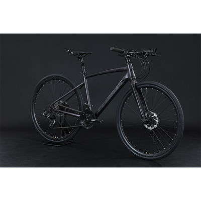 700*35C タイヤフラットバーアドベンチャーバイク 普通のペダルとアルミフォーク素材