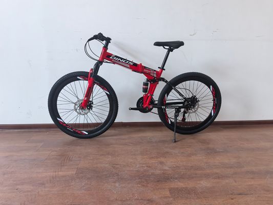 26インチ折り式マウンテンバイク 懸垂付き 26インチ折り式自転車 ディスクブレーキ付き